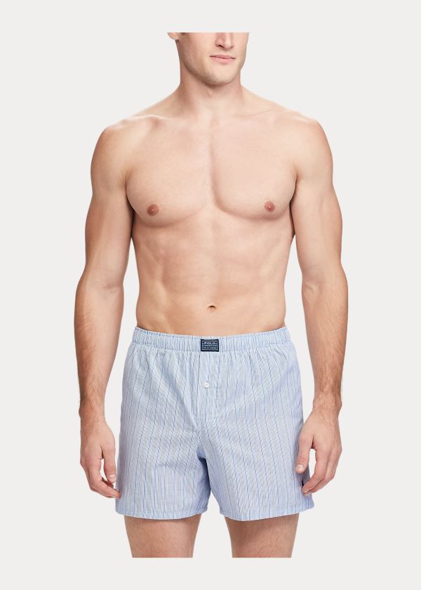 Polo Ralph Lauren Striped Woven Boxershorts Herre Danmark (FOVGM7318)